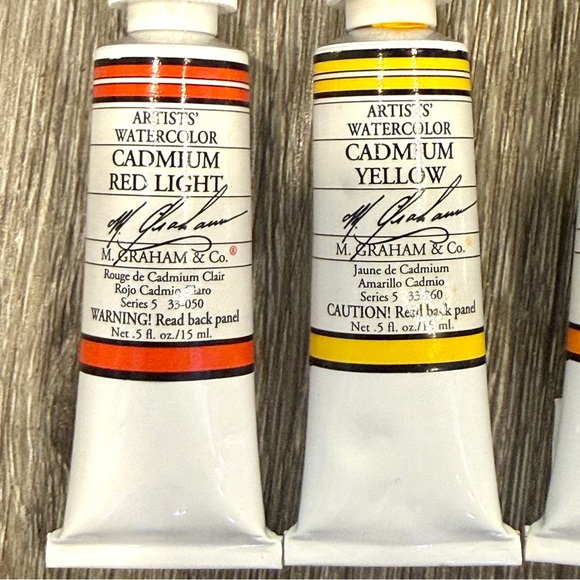 NEW M. Graham Artists’ Watercolor Paint Lot– 8 Tubes 15ml Cadmium Cobalt & Blues - Picture 2 of 5